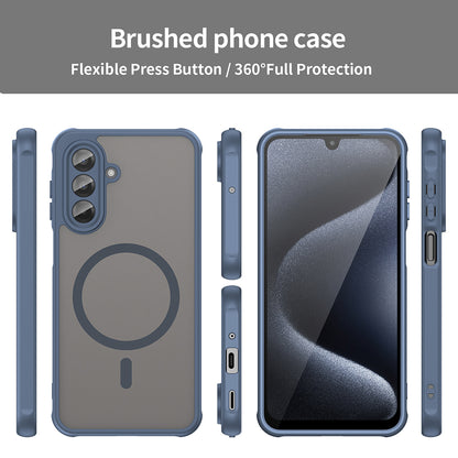 Husa MagSafe pentru Samsung Galaxy A17 5G, Techsuit, HaloFrost II, Bleumarin