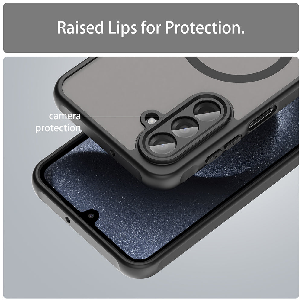 Husa MagSafe pentru Samsung Galaxy A17 5G, Techsuit, HaloFrost II, Neagra