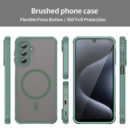 Husa MagSafe pentru Samsung Galaxy A17 5G, Techsuit, HaloFrost II, Verde
