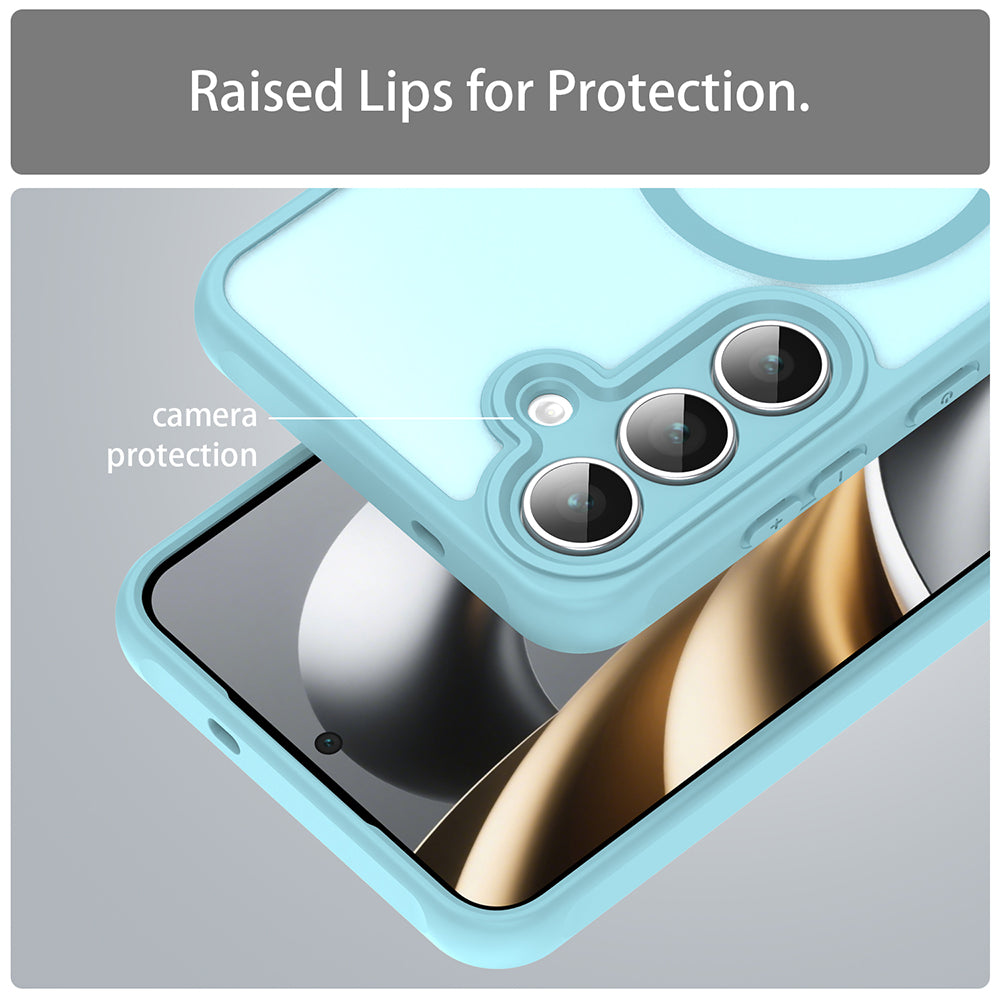 Husa MagSafe pentru Samsung Galaxy A17 5G, Techsuit, HaloFrost II, Verde Deschis