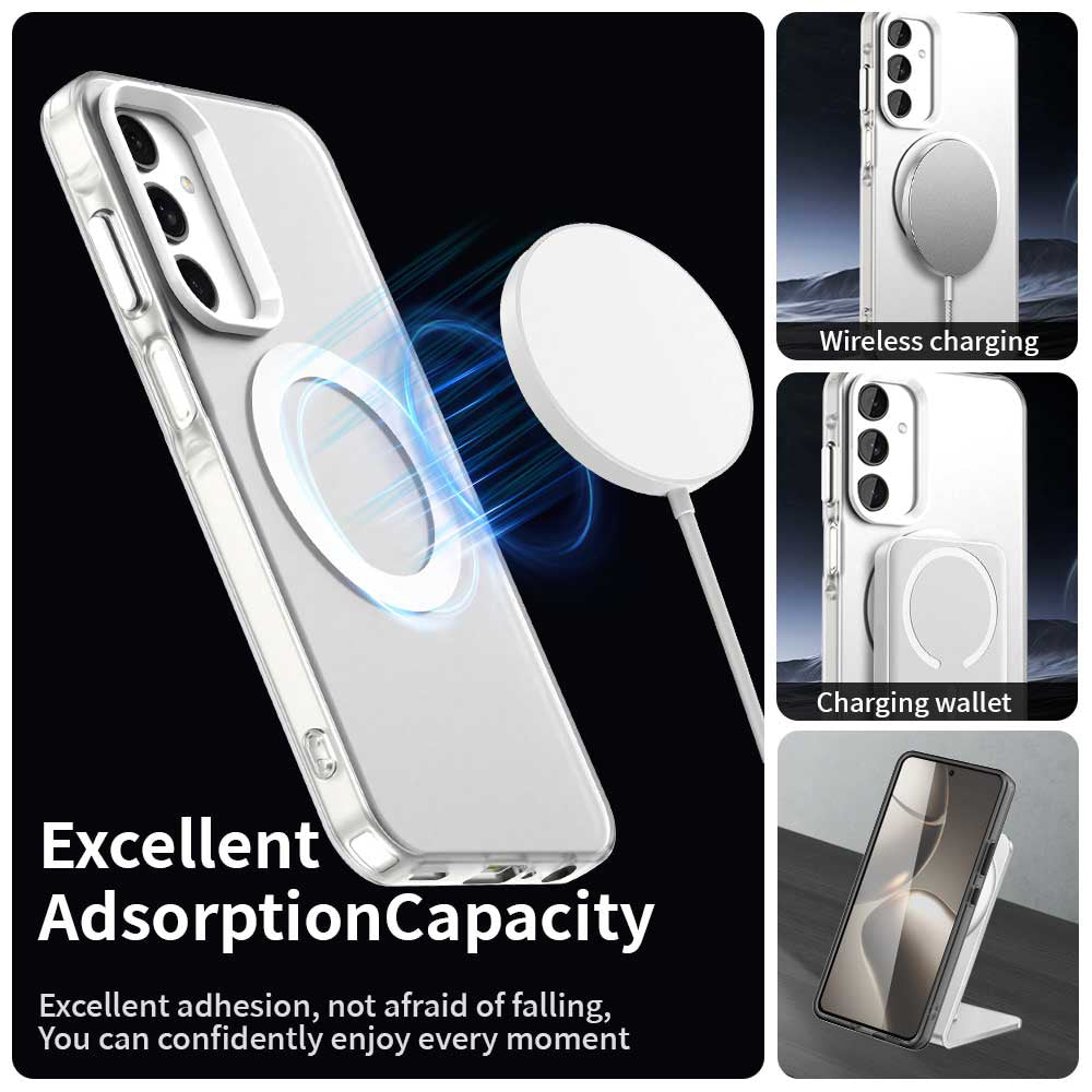 Husa MagSafe pentru Samsung Galaxy A25 A256, Techsuit, CandyCase, Alba