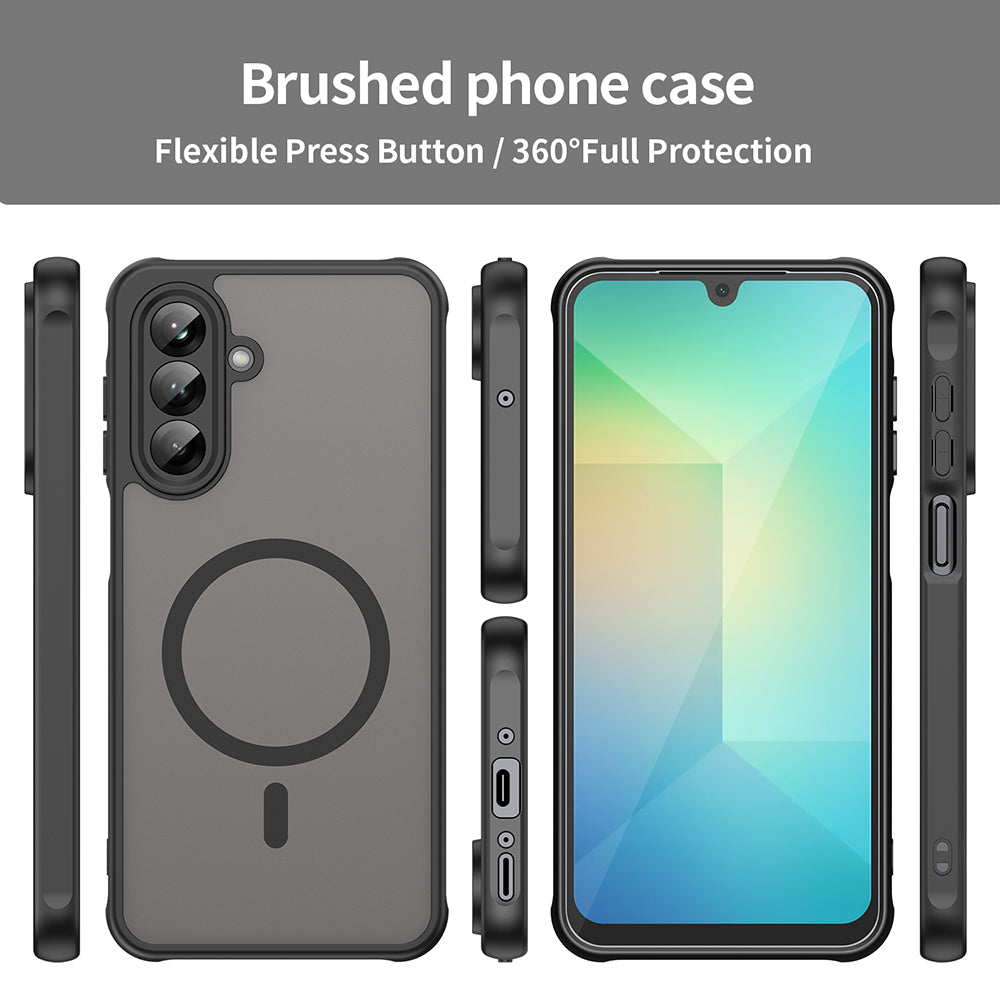 Husa MagSafe pentru Samsung Galaxy A26 A266, Techsuit, HaloFrost II, Neagra