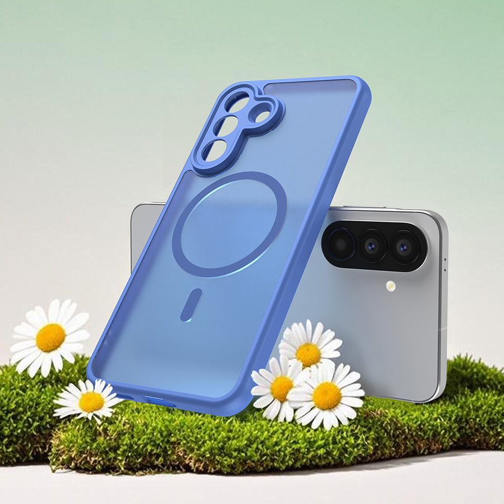 Husa MagSafe pentru Samsung Galaxy A27 5G, Techsuit, HaloFrost II, Albastra