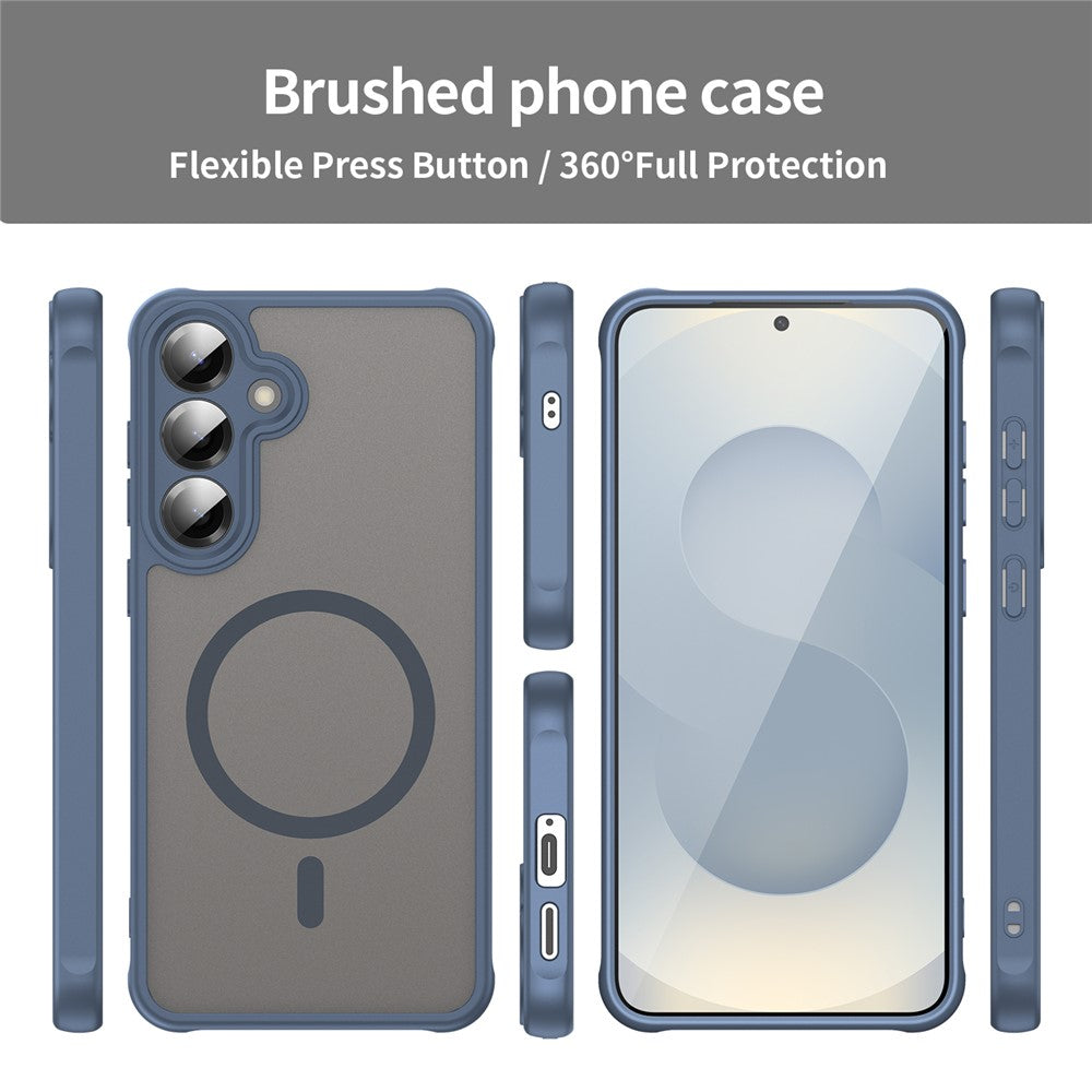 Husa MagSafe pentru Samsung Galaxy A27 5G, Techsuit, HaloFrost II, Bleumarin