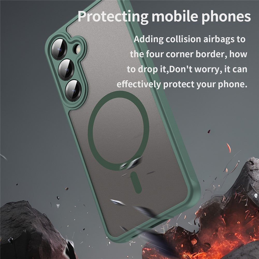 Husa MagSafe pentru Samsung Galaxy A27 5G, Techsuit, HaloFrost II, Verde