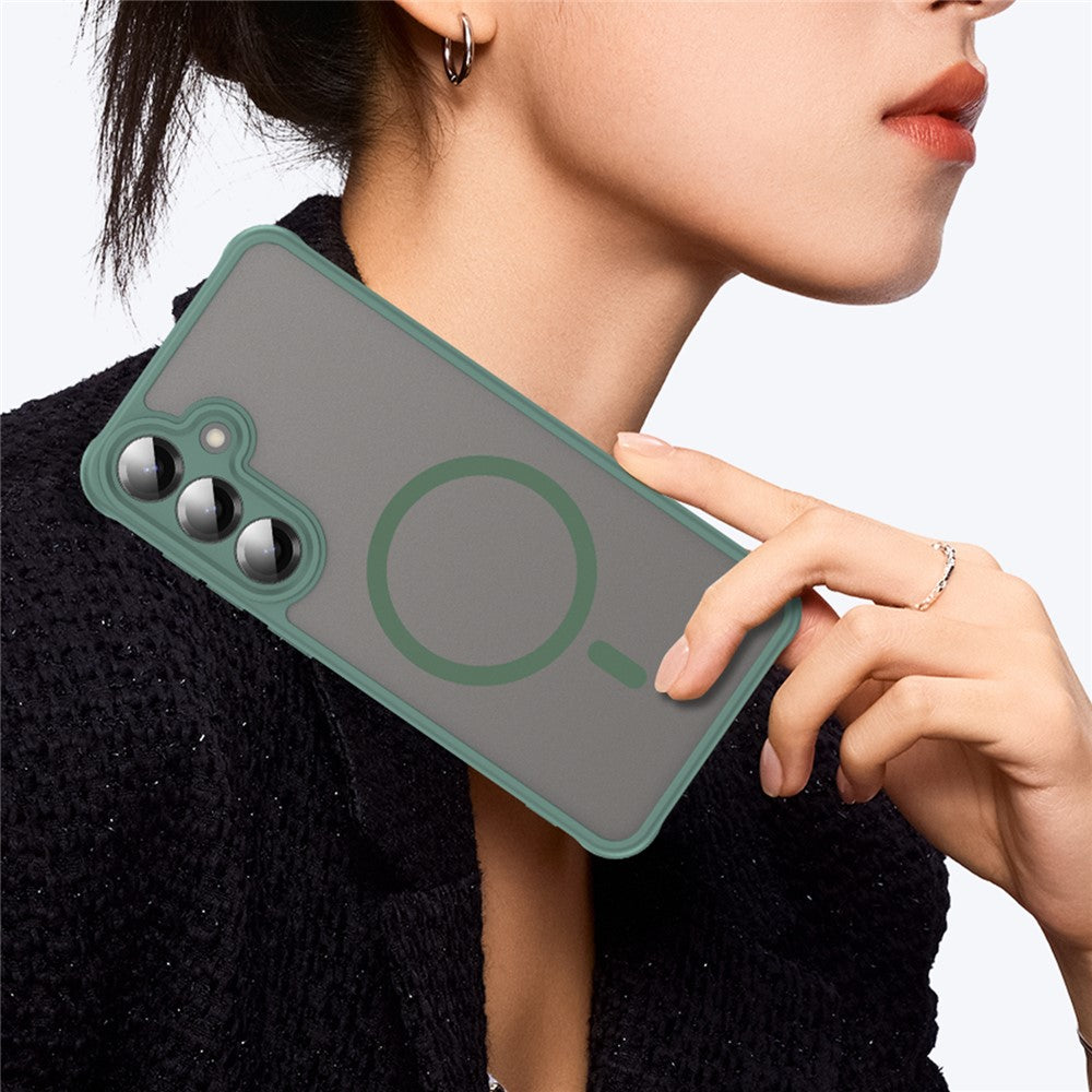 Husa MagSafe pentru Samsung Galaxy A27 5G, Techsuit, HaloFrost II, Verde