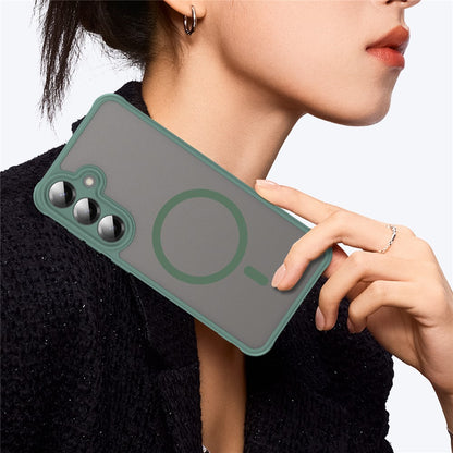 Husa MagSafe pentru Samsung Galaxy A27 5G, Techsuit, HaloFrost II, Verde