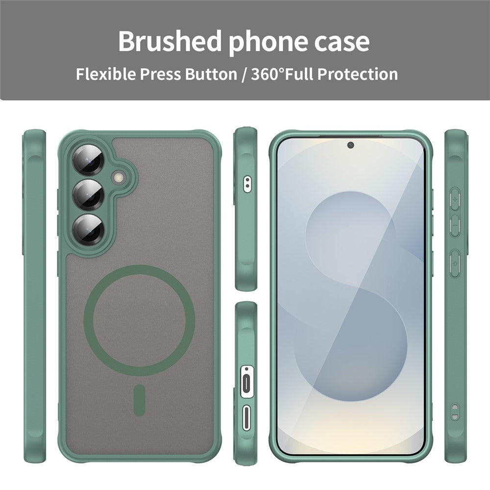 Husa MagSafe pentru Samsung Galaxy A27 5G, Techsuit, HaloFrost II, Verde
