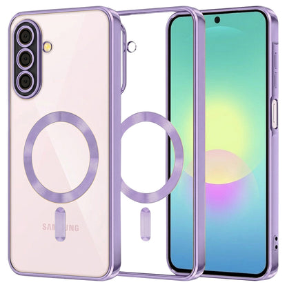 Husa MagSafe pentru Samsung Galaxy A27 5G, Techsuit, Luxury Crystal, Mov Deschis
