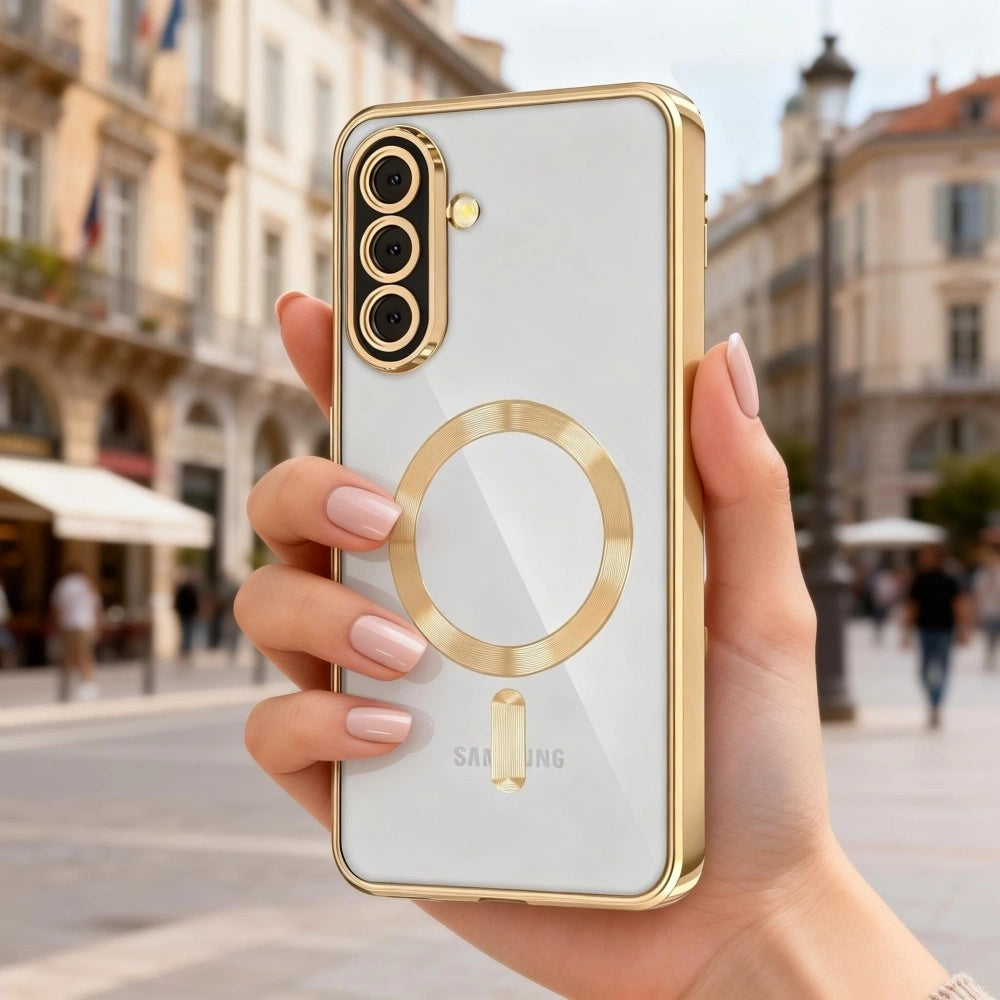 Husa MagSafe pentru Samsung Galaxy A27 5G, Techsuit, Luxury Crystal, Rosie
