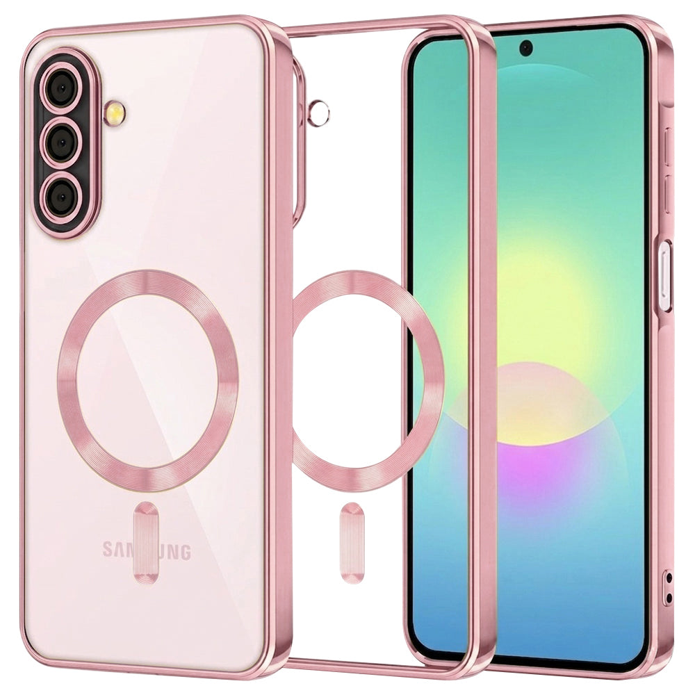 Husa MagSafe pentru Samsung Galaxy A27 5G, Techsuit, Luxury Crystal, Roz