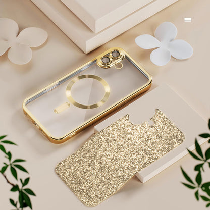 Husa MagSafe pentru Samsung Galaxy A27 5G, Techsuit, Luxury Glitter, Bleu