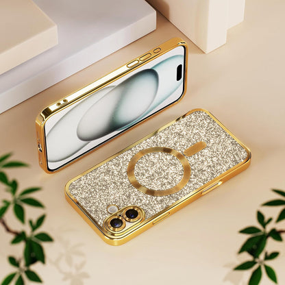 Husa MagSafe pentru Samsung Galaxy A27 5G, Techsuit, Luxury Glitter, Bleu