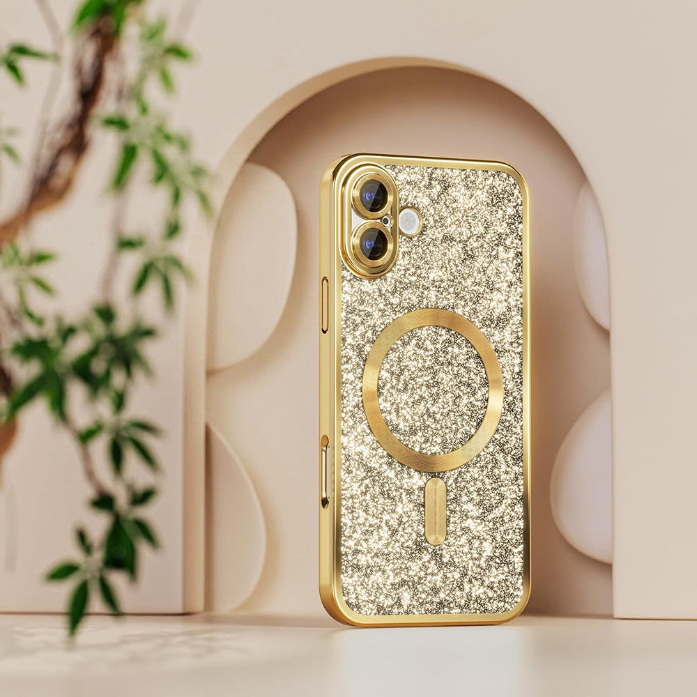 Husa MagSafe pentru Samsung Galaxy A27 5G, Techsuit, Luxury Glitter, Mov Deschis