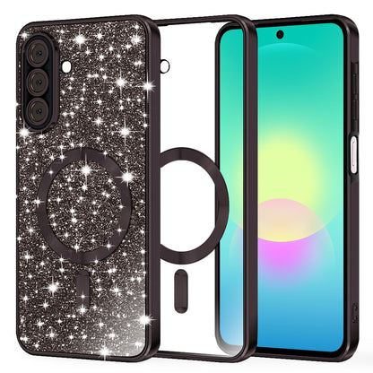 Husa MagSafe pentru Samsung Galaxy A27 5G, Techsuit, Luxury Glitter, Neagra