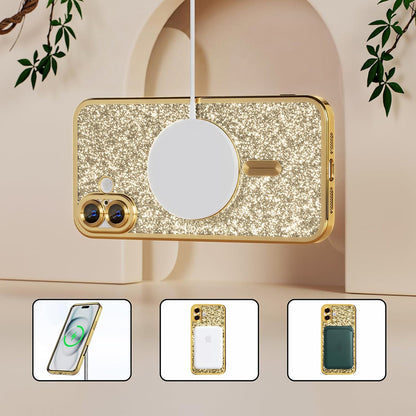 Husa MagSafe pentru Samsung Galaxy A27 5G, Techsuit, Luxury Glitter, Neagra
