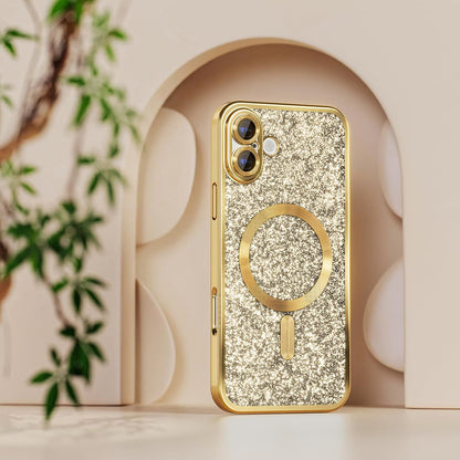 Husa MagSafe pentru Samsung Galaxy A27 5G, Techsuit, Luxury Glitter, Rosie