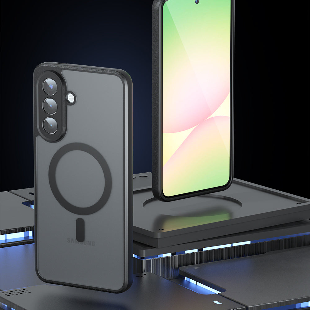 Husa MagSafe pentru Samsung Galaxy A27 5G, Techsuit, PureFrost, Neagra Satinata