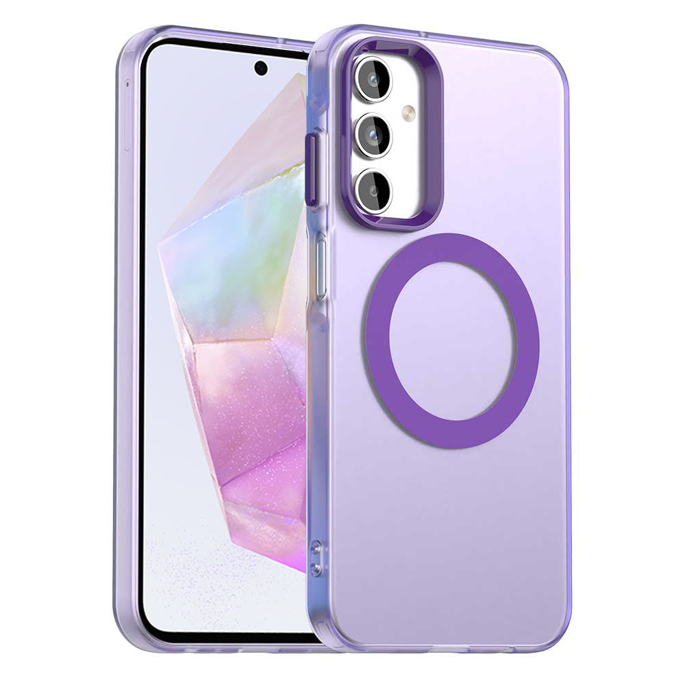 Husa MagSafe pentru Samsung Galaxy A35 5G A356, Techsuit, CandyCase, Mov
