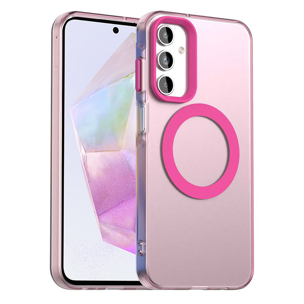 Husa MagSafe pentru Samsung Galaxy A35 5G A356, Techsuit, CandyCase, Roz