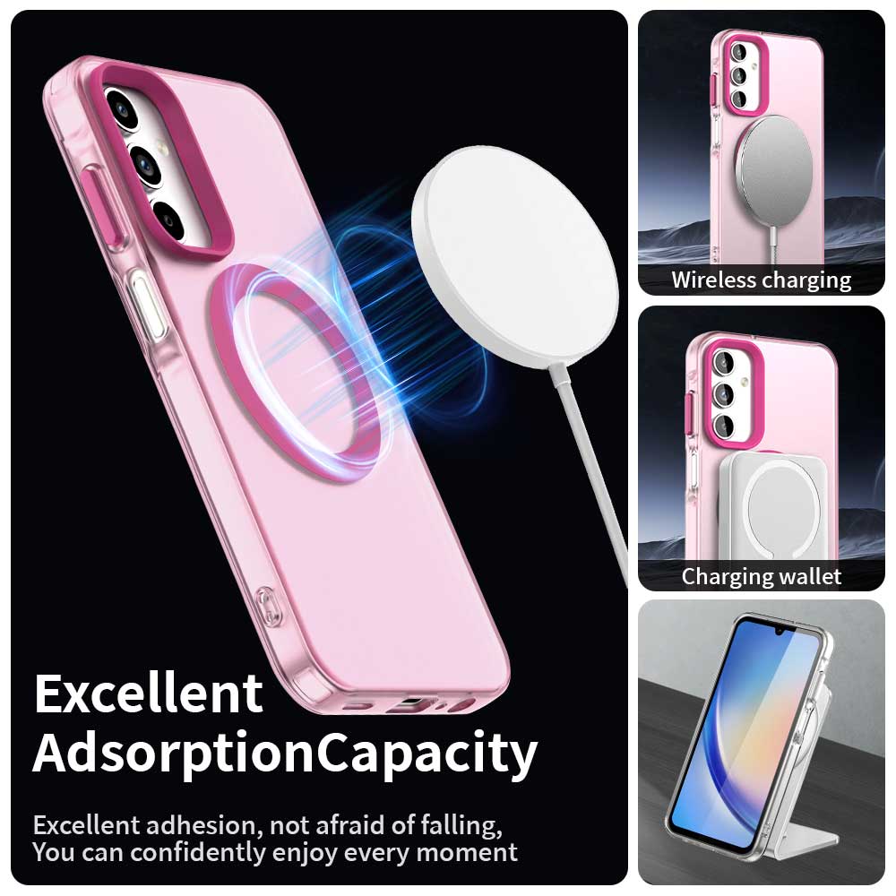 Husa MagSafe pentru Samsung Galaxy A35 5G A356, Techsuit, CandyCase, Roz