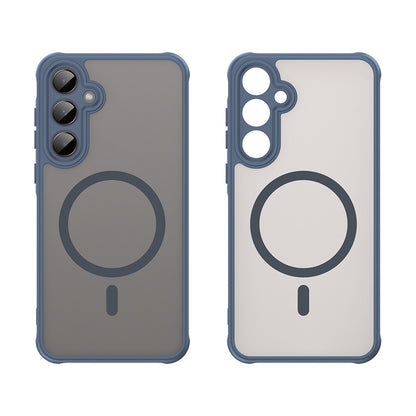 Husa MagSafe pentru Samsung Galaxy A35 5G A356, Techsuit, HaloFrost II, Bleumarin