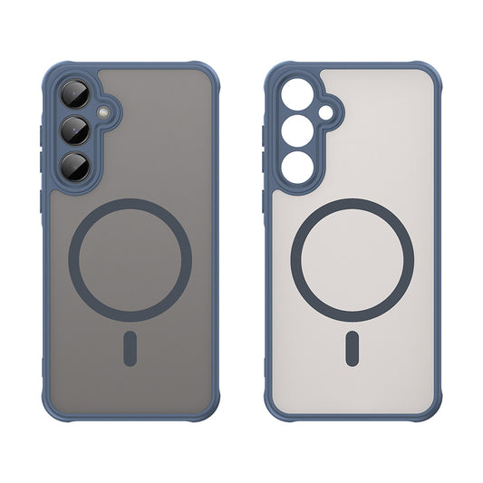Husa MagSafe pentru Samsung Galaxy A35 5G A356, Techsuit, HaloFrost II, Bleumarin