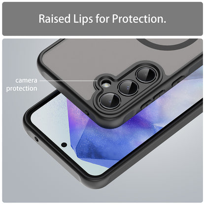 Husa MagSafe pentru Samsung Galaxy A35 5G A356, Techsuit, HaloFrost II, Neagra
