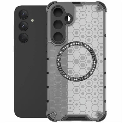 Husa MagSafe pentru Samsung Galaxy A35 5G A356, Techsuit, HoneyComb Shield, Neagra
