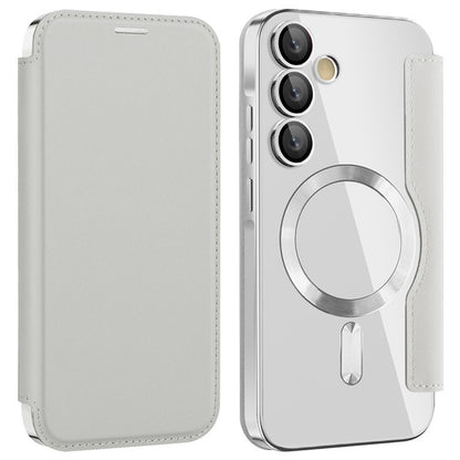 Husa MagSafe pentru Samsung Galaxy A35 5G A356, Techsuit, SmartMag Book, Gri