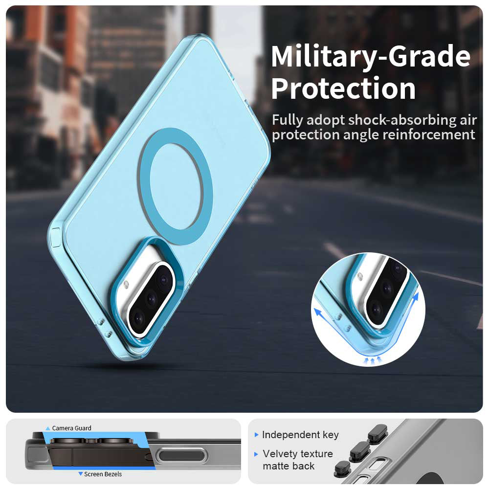 Husa MagSafe pentru Samsung Galaxy A36 A366, Techsuit, CandyCase, Albastra