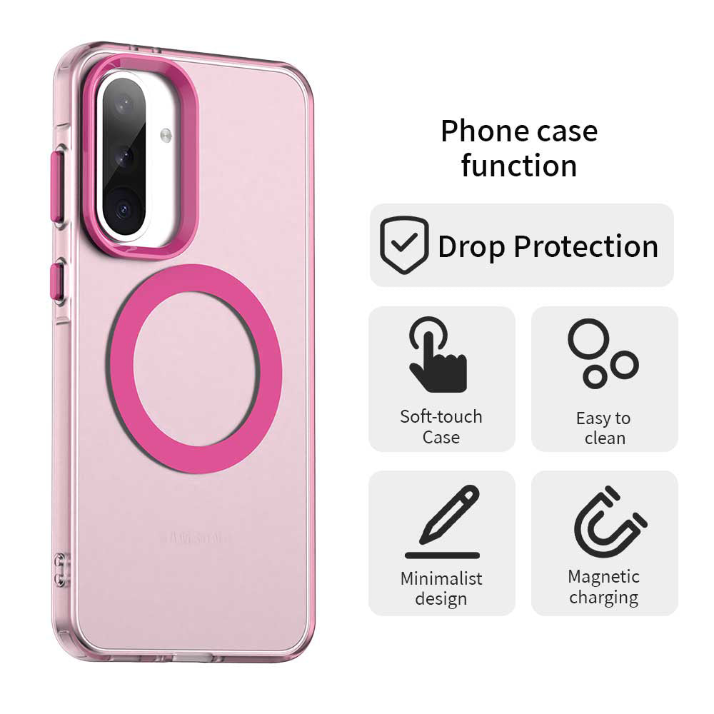 Husa MagSafe pentru Samsung Galaxy A36 A366, Techsuit, CandyCase, Roz