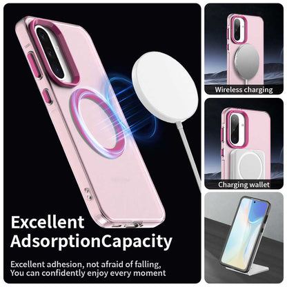 Husa MagSafe pentru Samsung Galaxy A36 A366, Techsuit, CandyCase, Roz