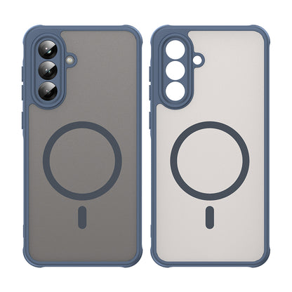 Husa MagSafe pentru Samsung Galaxy A36 A366, Techsuit, HaloFrost II, Bleumarin