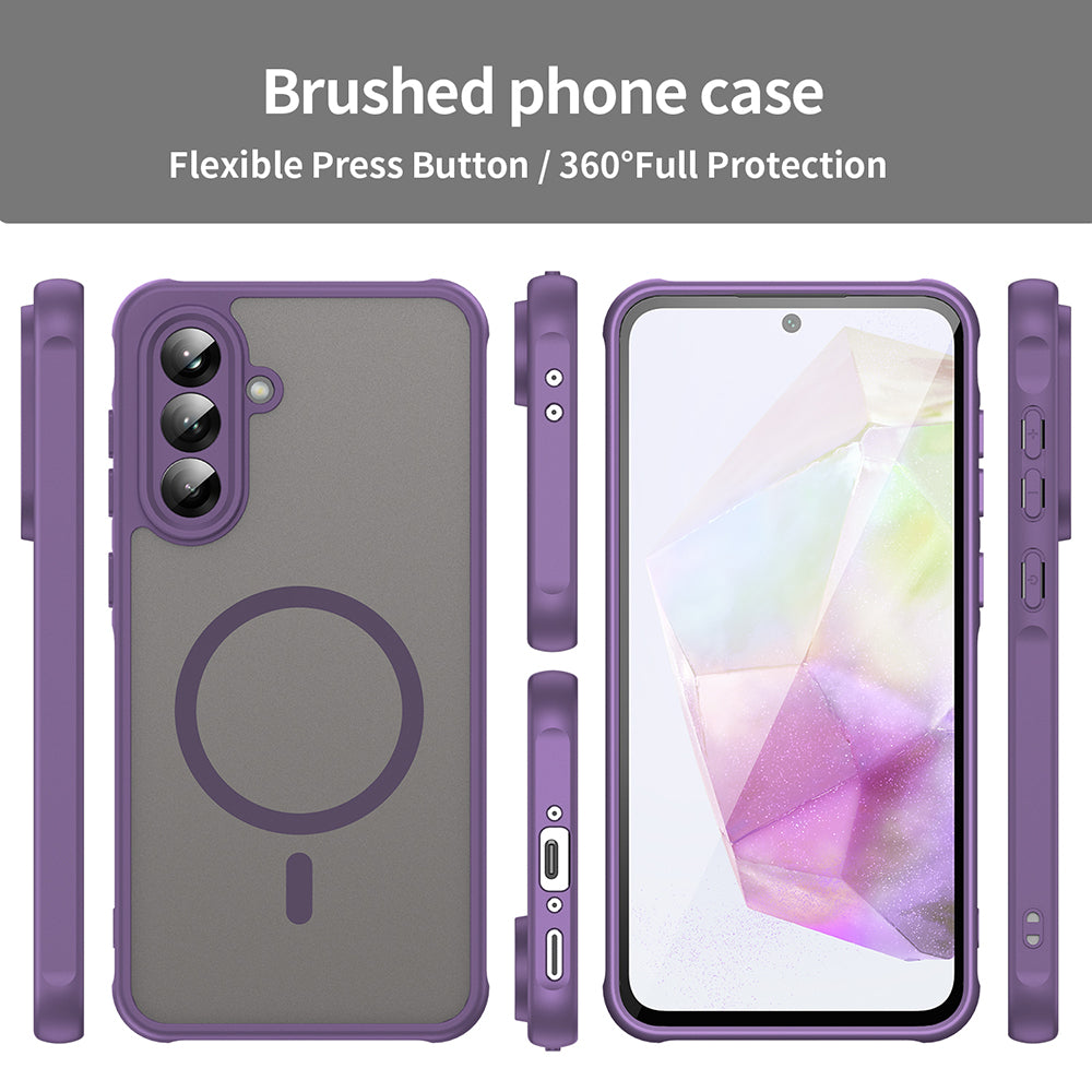 Husa MagSafe pentru Samsung Galaxy A36 A366, Techsuit, HaloFrost II, Mov