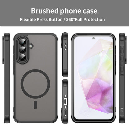 Husa MagSafe pentru Samsung Galaxy A36 A366, Techsuit, HaloFrost II, Neagra