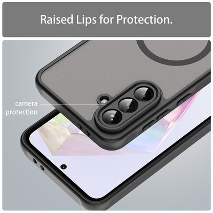 Husa MagSafe pentru Samsung Galaxy A36 A366, Techsuit, HaloFrost II, Neagra