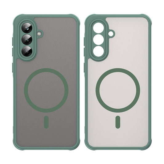 Husa MagSafe pentru Samsung Galaxy A36 A366, Techsuit, HaloFrost II, Verde