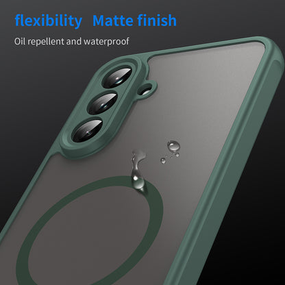 Husa MagSafe pentru Samsung Galaxy A36 A366, Techsuit, HaloFrost II, Verde