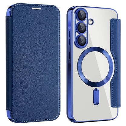 Husa MagSafe pentru Samsung Galaxy A36 A366, Techsuit, SmartMag Book, Albastra