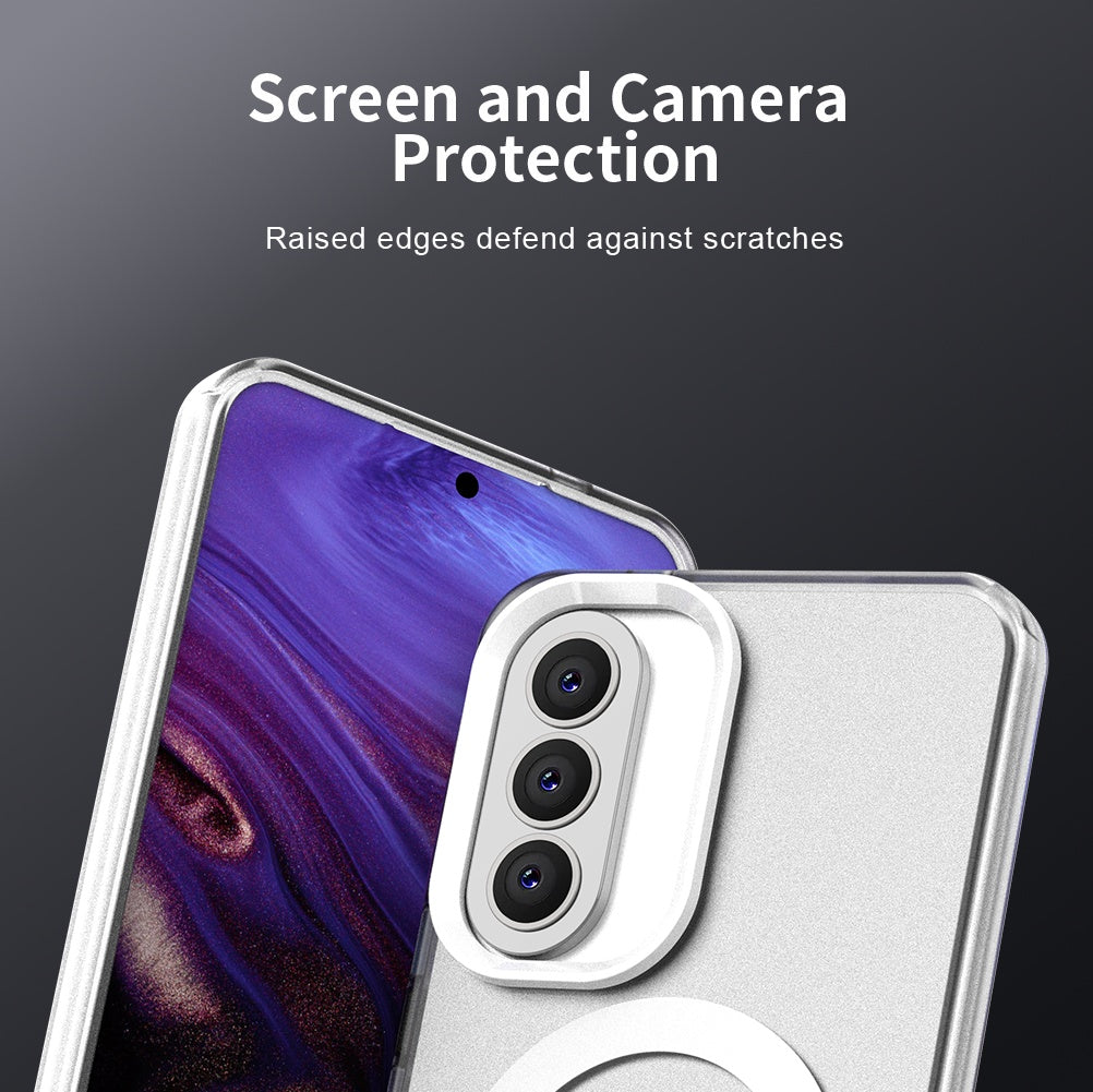 Husa MagSafe pentru Samsung Galaxy A37 5G, Techsuit, CandyCase, Alba