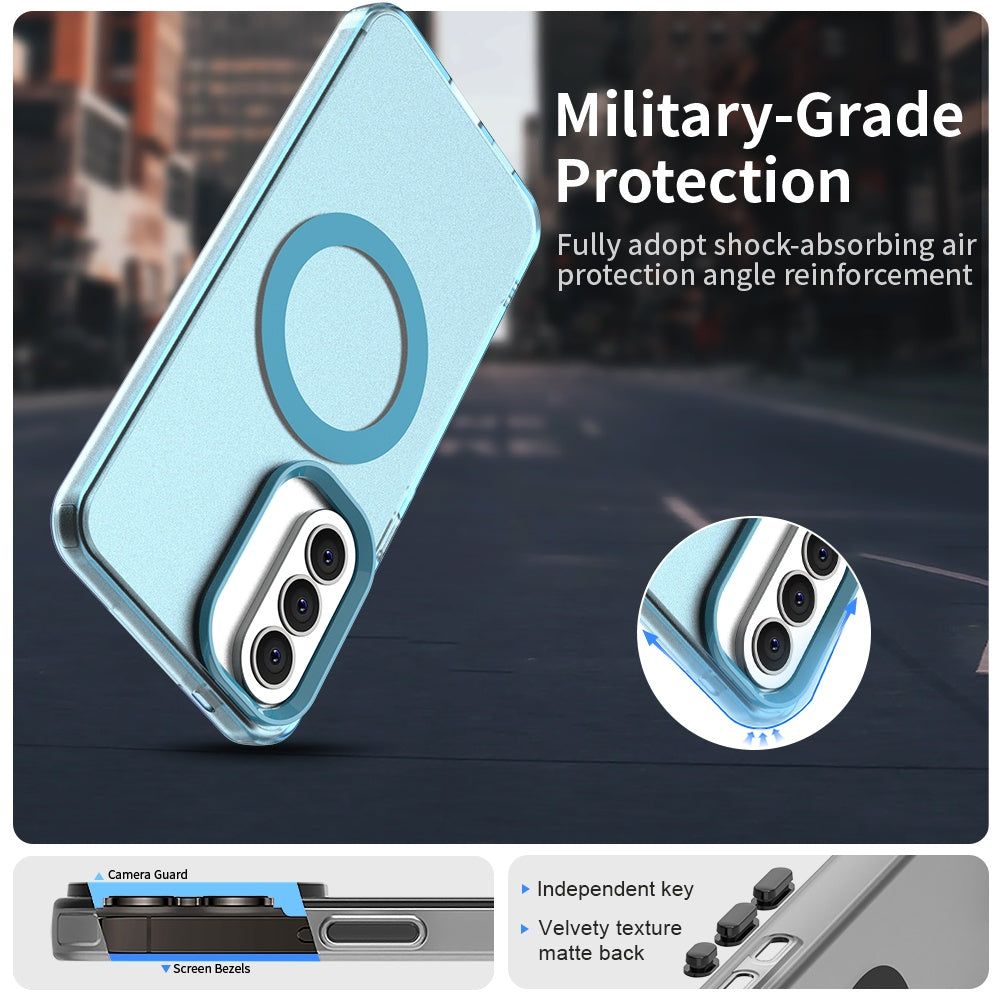 Husa MagSafe pentru Samsung Galaxy A37 5G, Techsuit, CandyCase, Albastra