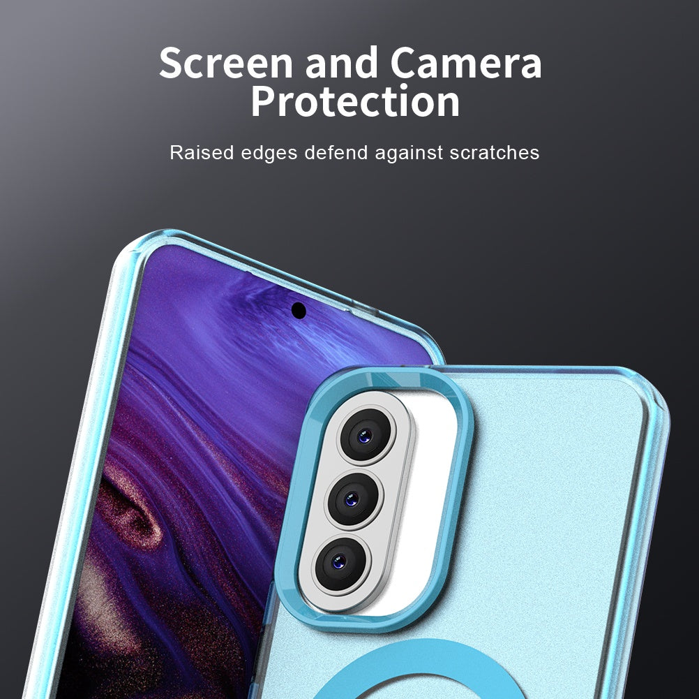 Husa MagSafe pentru Samsung Galaxy A37 5G, Techsuit, CandyCase, Albastra