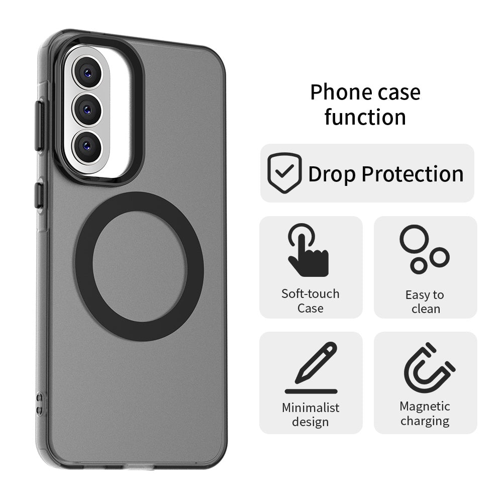 Husa MagSafe pentru Samsung Galaxy A37 5G, Techsuit, CandyCase, Neagra