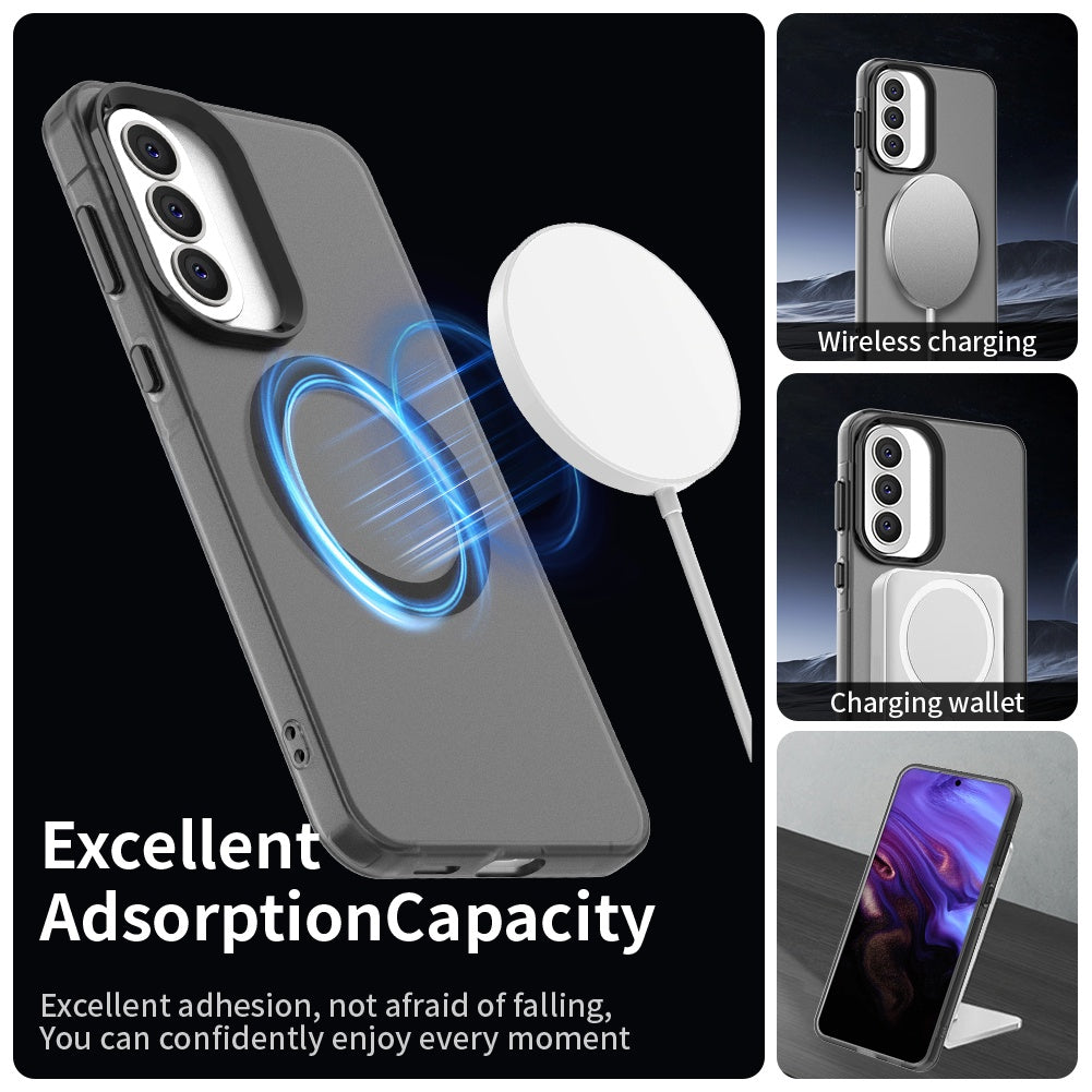 Husa MagSafe pentru Samsung Galaxy A37 5G, Techsuit, CandyCase, Neagra