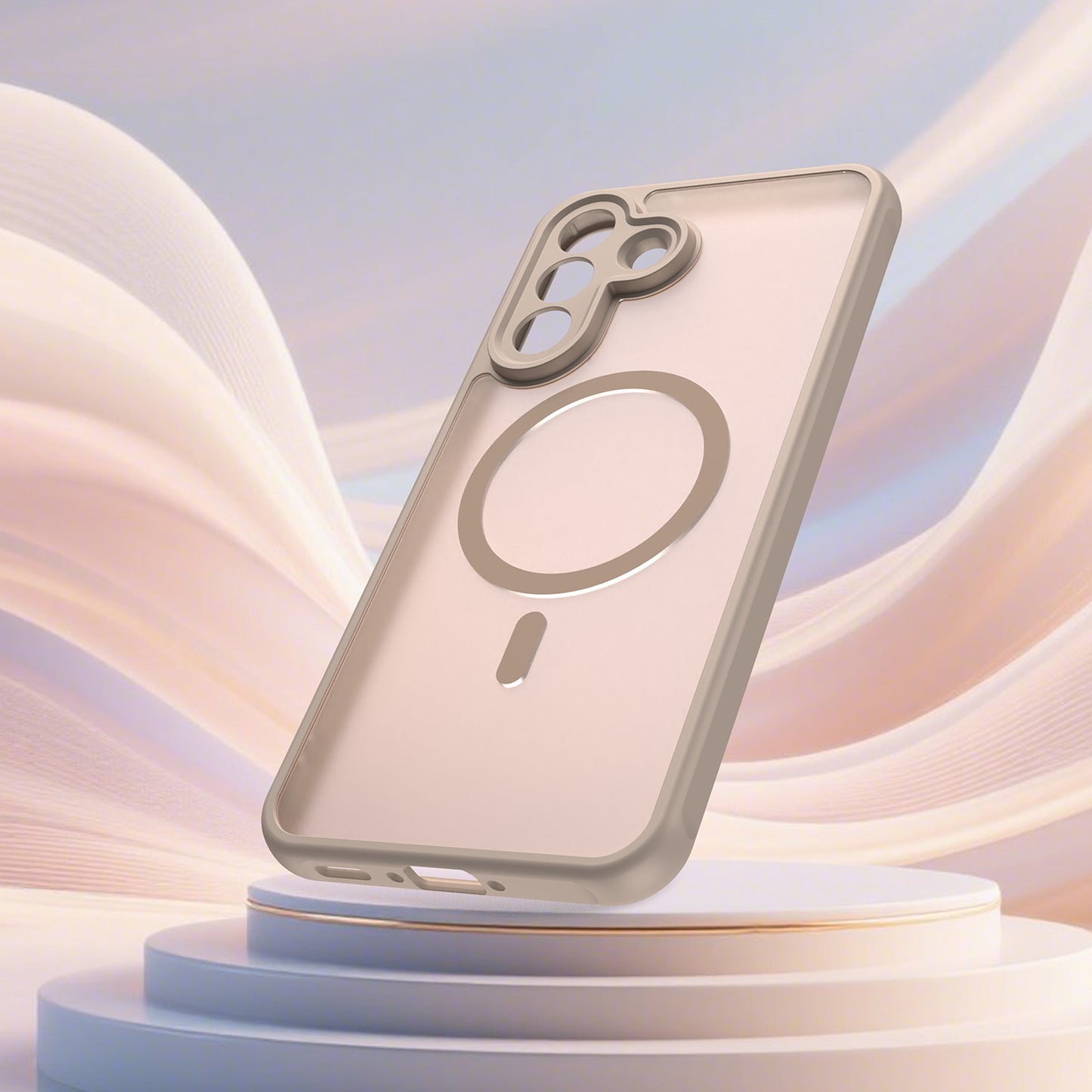 Husa MagSafe pentru Samsung Galaxy A37 5G, Techsuit, HaloFrost II, Aurie