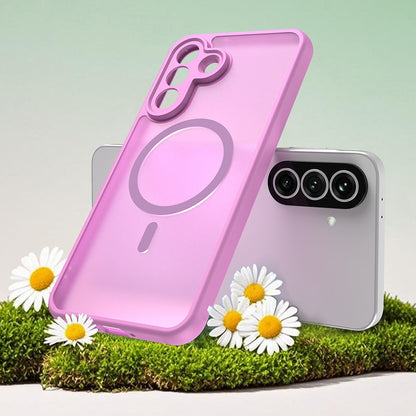 Husa MagSafe pentru Samsung Galaxy A37 5G, Techsuit, HaloFrost II, Roz