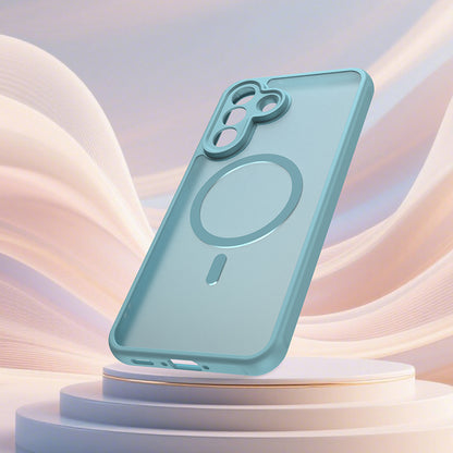 Husa MagSafe pentru Samsung Galaxy A37 5G, Techsuit, HaloFrost II, Verde Deschis