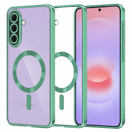 Husa MagSafe pentru Samsung Galaxy A37 5G, Techsuit, Luxury Crystal, Verde Deschis