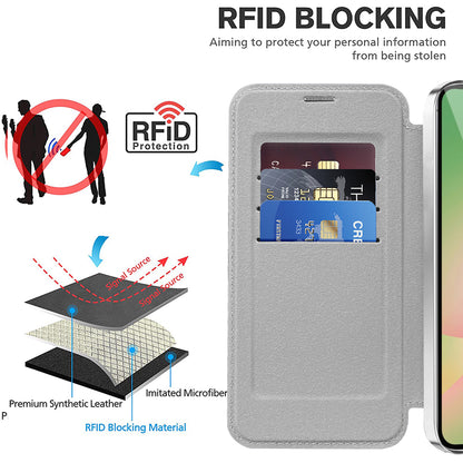 Husa MagSafe pentru Samsung Galaxy A37 5G, Techsuit, SmartMag Book, Gri